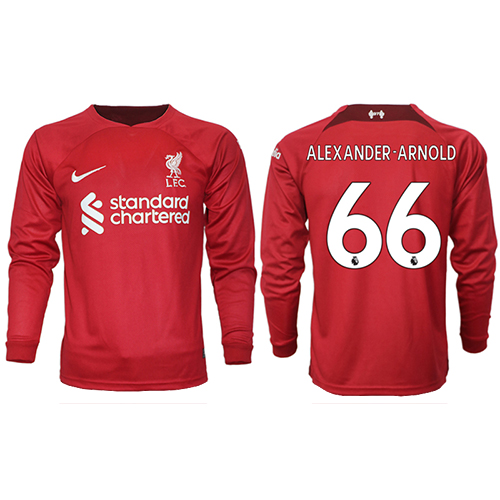 Fotbalové Dres Liverpool Alexander-Arnold #66 Domácí 2022-23 Dlouhý Rukáv